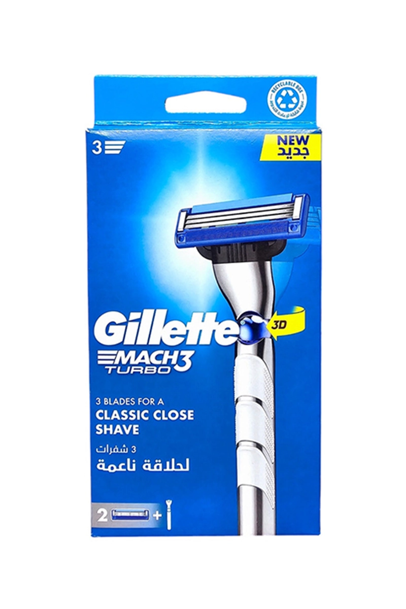 خودتراش ژیلت 3 تیغه مدل مچ تری توربو | mach 3 turbo